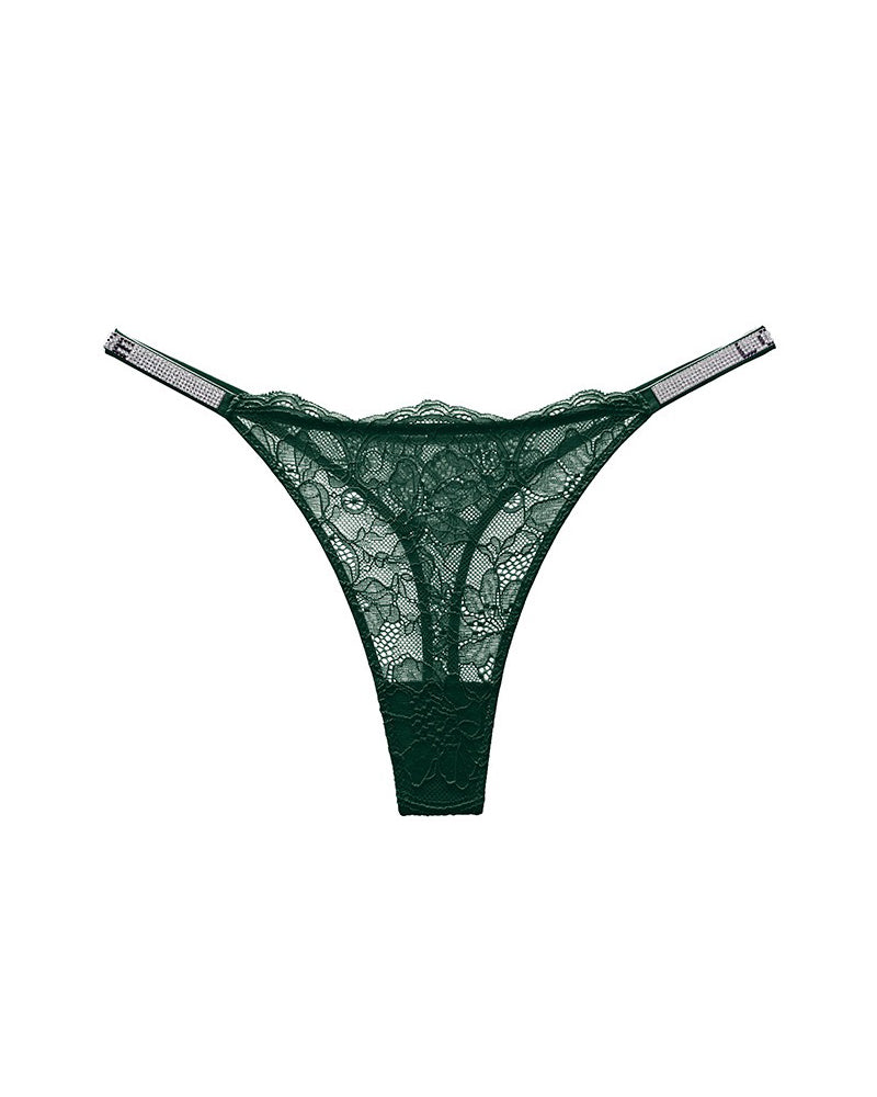Curvvvy® BlossomLace – Lace Thong with Sparkling Details curvvvy