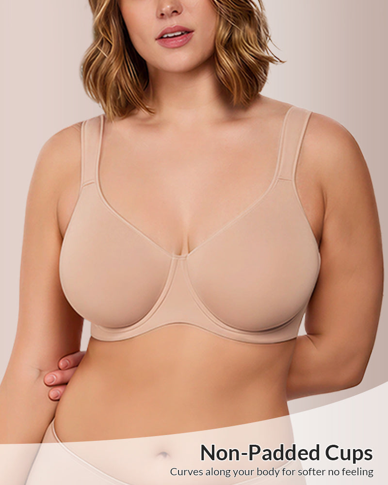 Curvvvy® Soft Plus Size Full Coverage Unlined Minimizer Bra