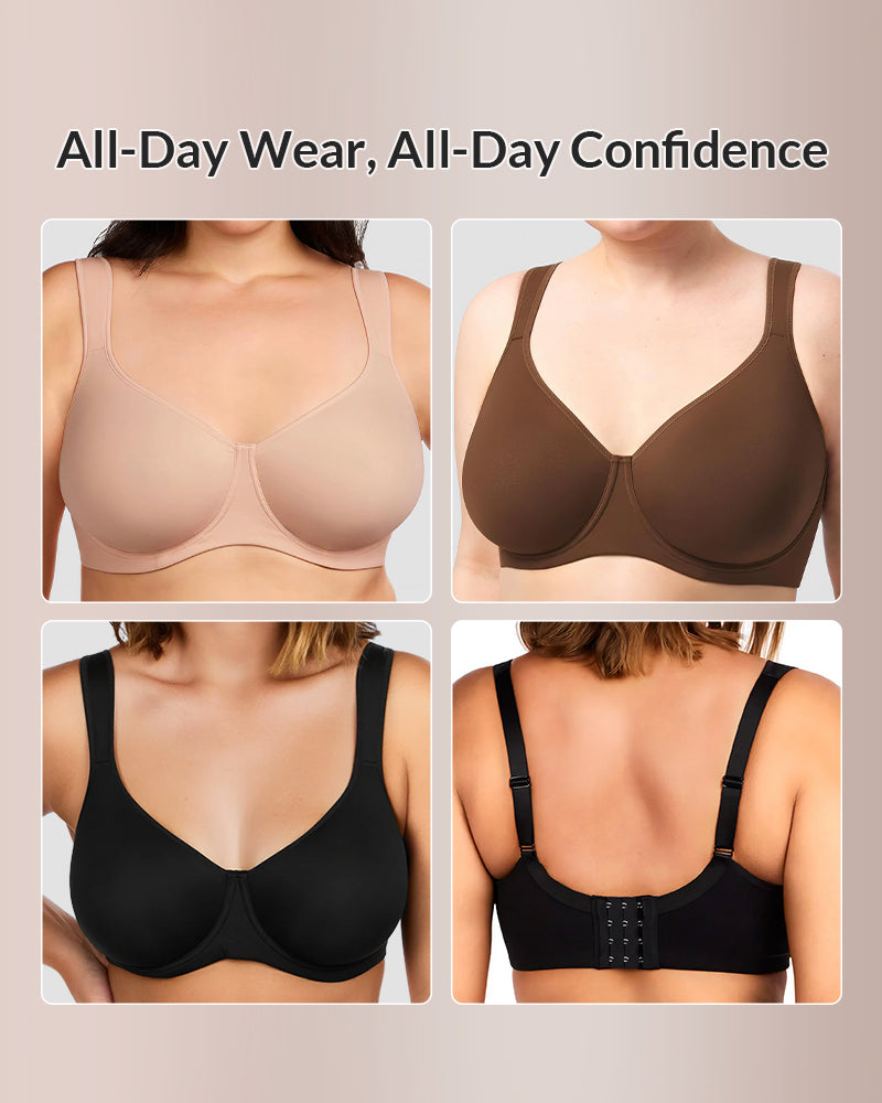 Curvvvy® Soft Plus Size Full Coverage Unlined Minimizer Bra