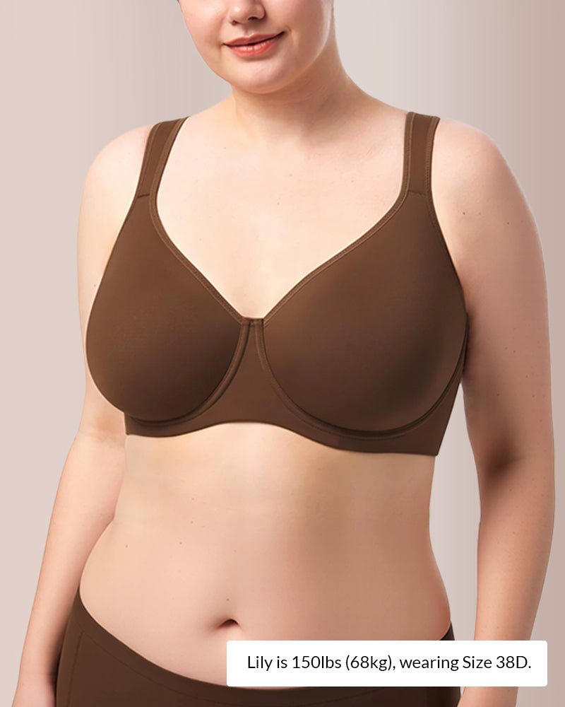 Curvvvy® Soft Plus Size Full Coverage Unlined Minimizer Bra