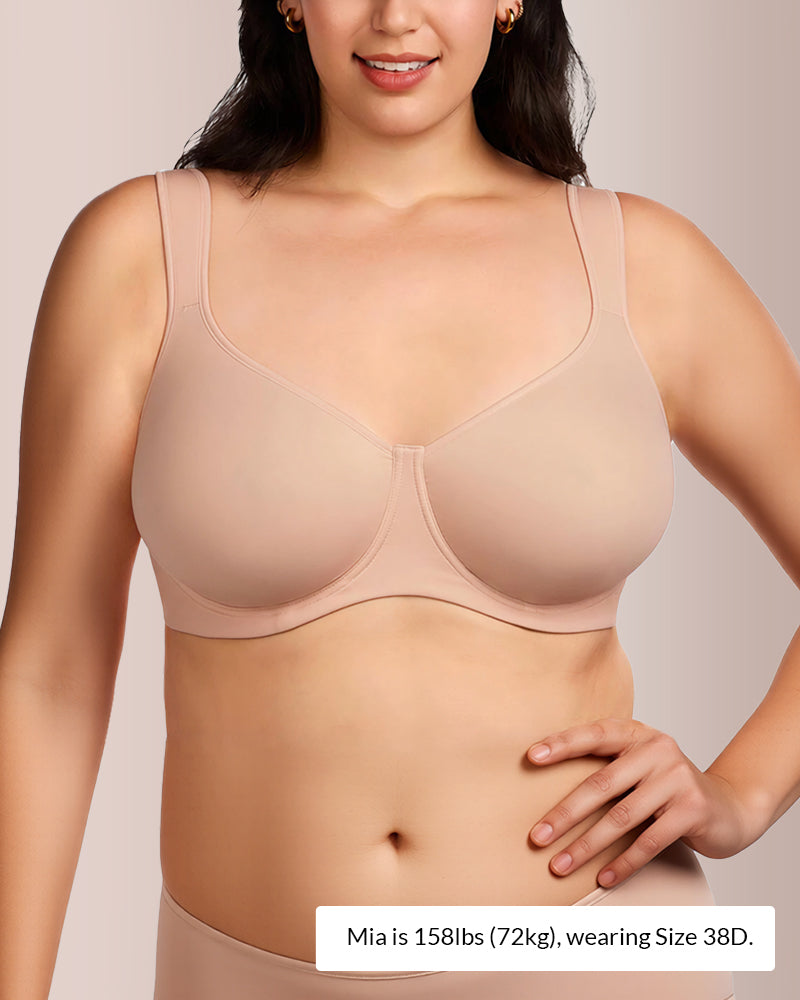 Curvvvy® Soft Plus Size Full Coverage Unlined Minimizer Bra
