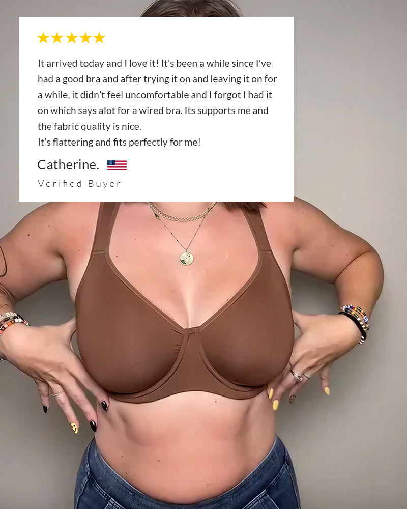 Curvvvy® Soft Plus Size Full Coverage Unlined Minimizer Bra