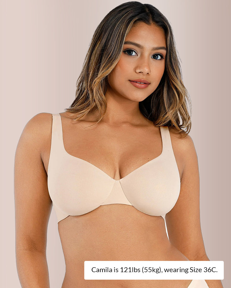 Curvvvy® Underwire Adjustable Deep V-neck Bra curvvvy