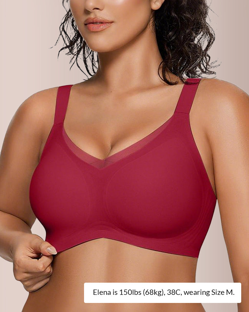 Curvvvy® V-Neck Mesh Crossover Bra curvvvy