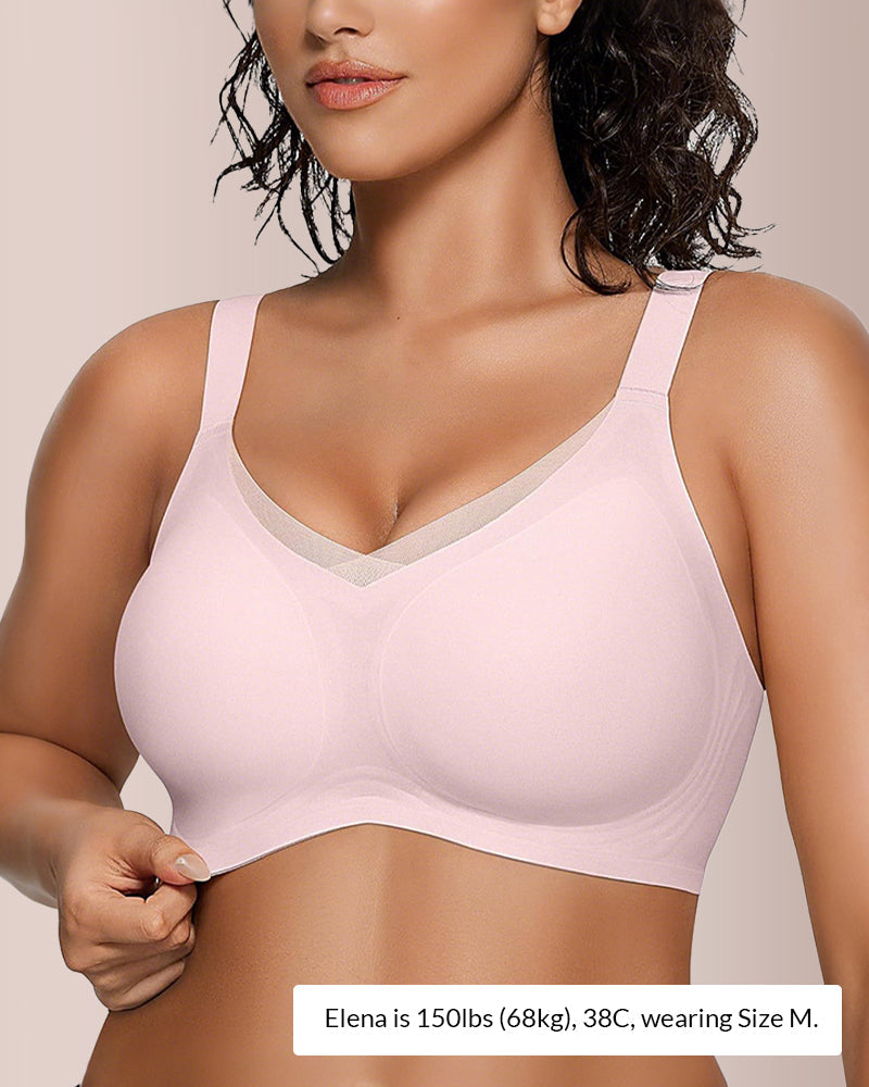 Curvvvy® V-Neck Mesh Crossover Bra curvvvy