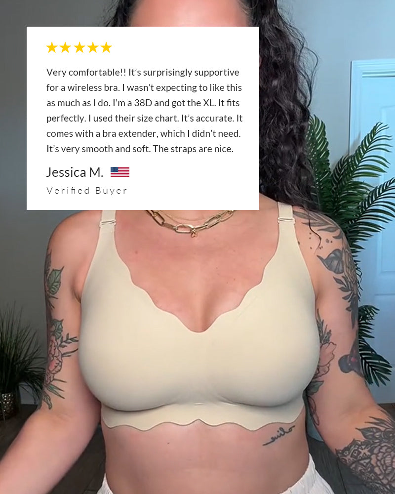 Curvvvy® Scalloped Comfort Everyday Bra curvvvy