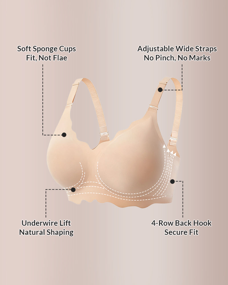 Curvvvy® Scalloped Comfort Everyday Bra curvvvy