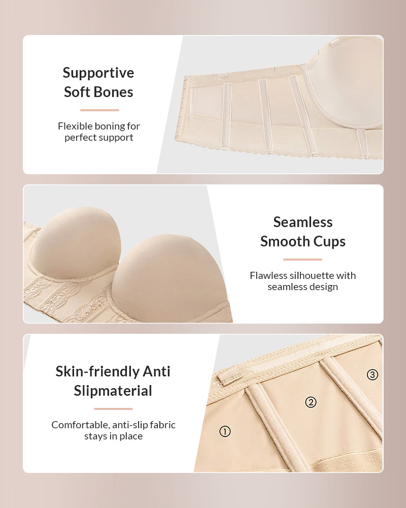 Curvvvy® Low Back Strapless Bra curvvvy