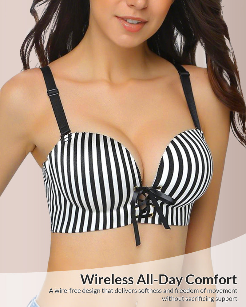 Curvvvy® Lace-Up Boosting Comfort Bra curvvvy
