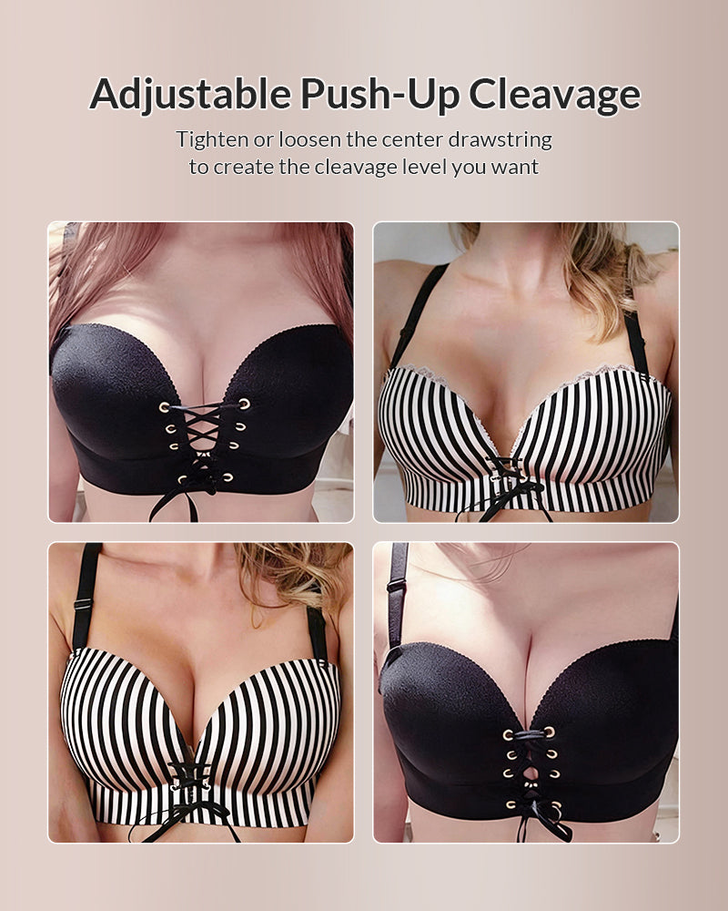 Curvvvy® Lace-Up Boosting Comfort Bra curvvvy