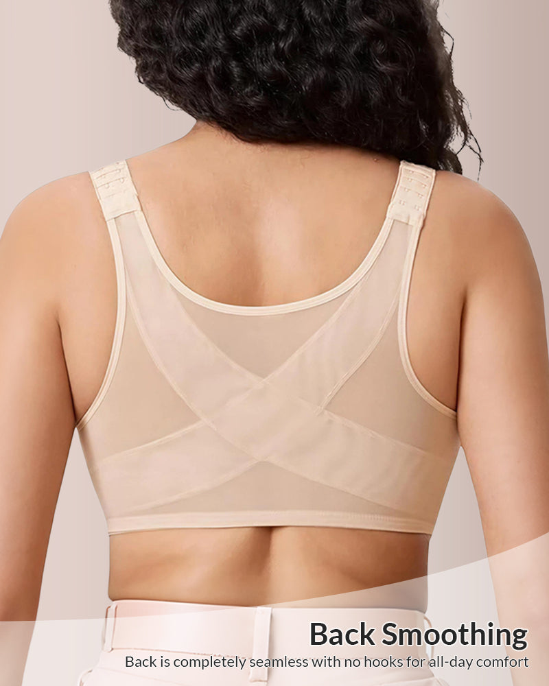 Curvvvy® Front Closure Underwire Back Support Bra curvvvy