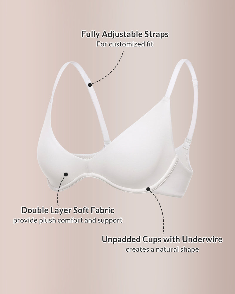 Curvvvy® Unlined Underwire Sexy Demi Balconette Bras Set
