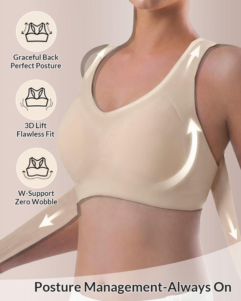 Curvvvy® Front Closure Cross-Back Wireless Posture Bra curvvvy