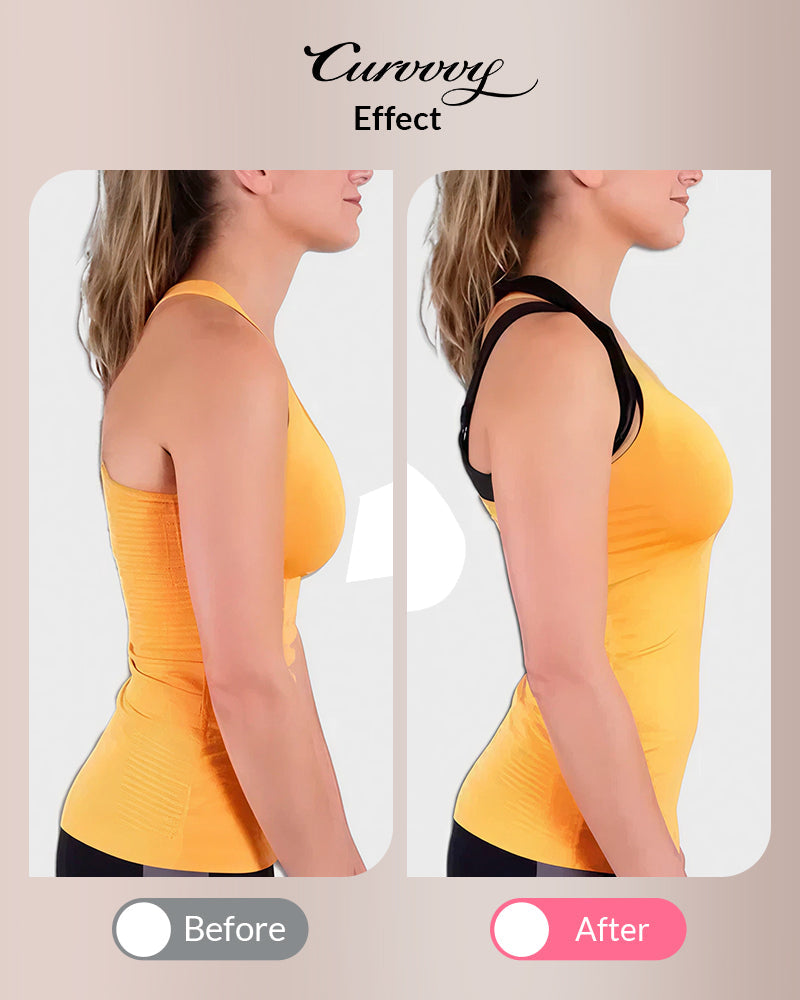 Curvvvy® Front Closure Cross-Back Wireless Posture Bra curvvvy