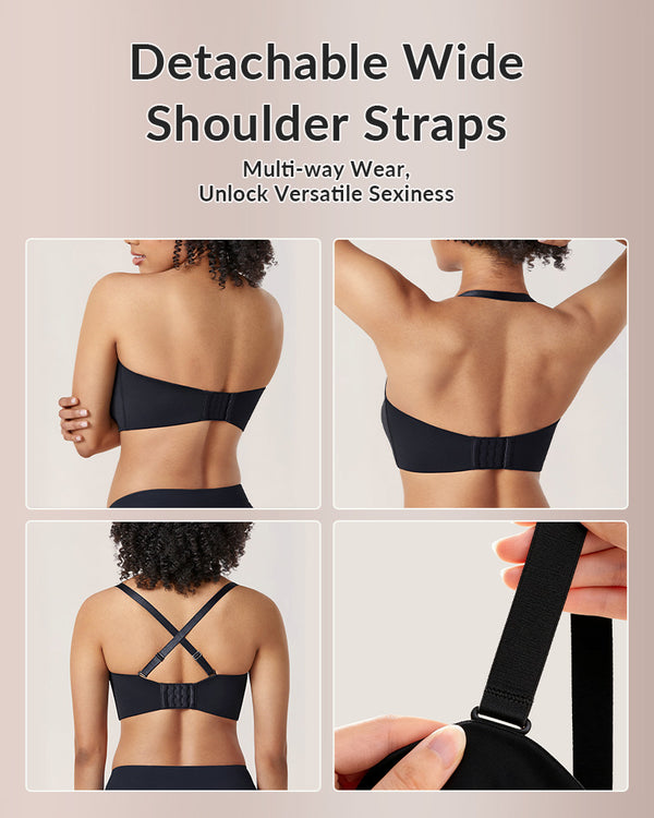 Curvvvy® Invisible Strapless Minimizer Bandeau Bra