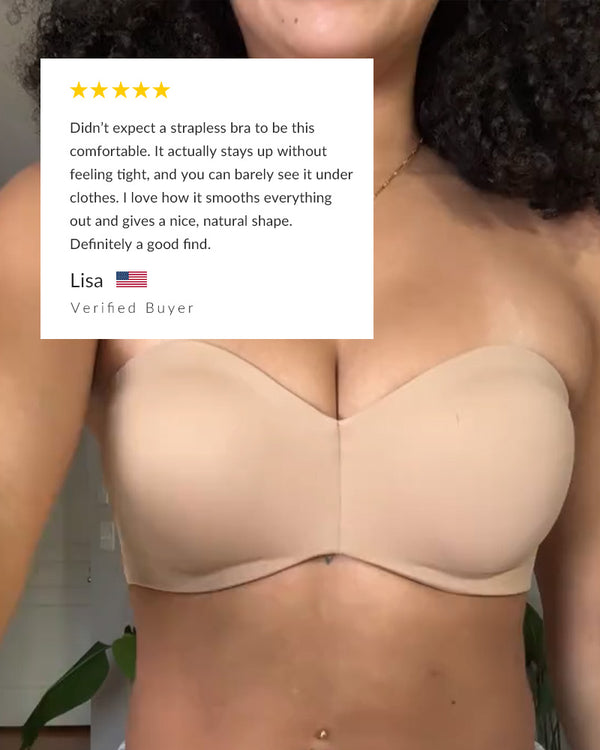 Curvvvy® Invisible Strapless Minimizer Bandeau Bra
