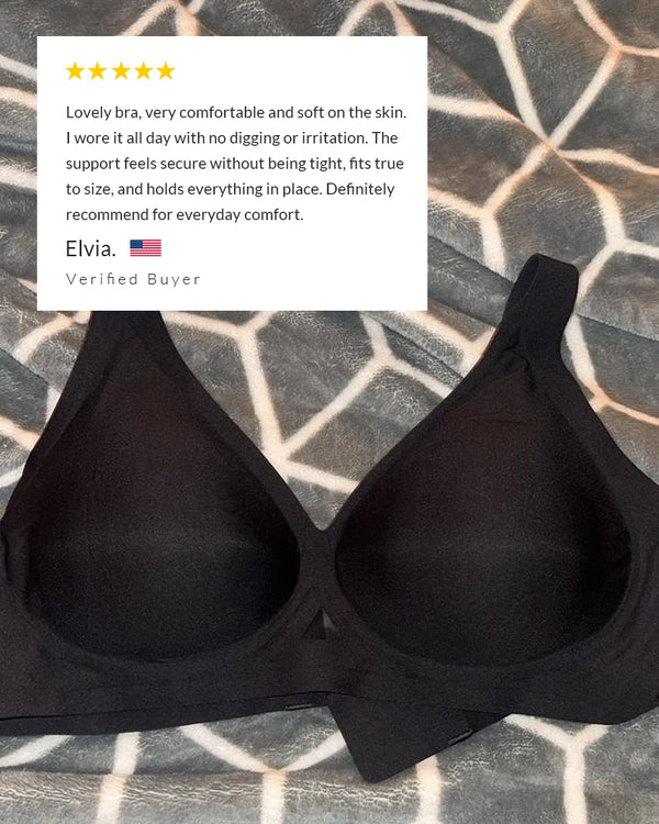 Curvvvy® Seamless Wireless V-Neck Fixed Cup Bra