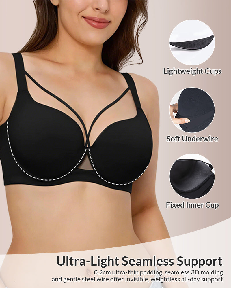 Curvvvy® Plus Size Lightweight Seamless Push-Up Bra