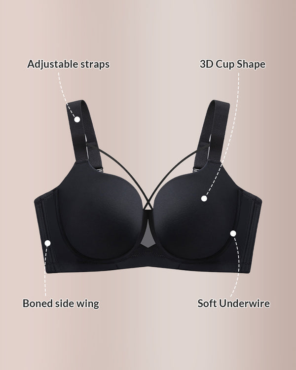 Curvvvy® Plus Size Lightweight Seamless Push-Up Bra