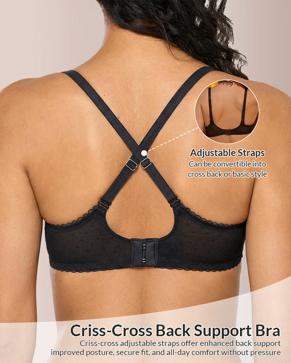 Curvvvy® Sheer Lace Underwire Balconette Bra