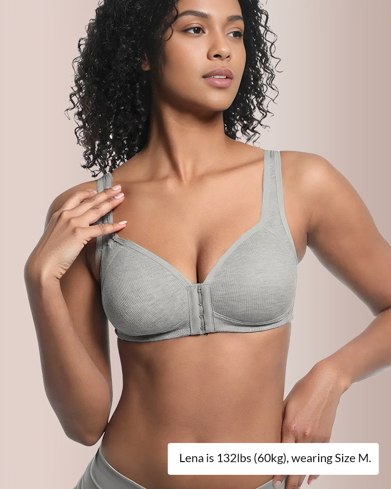 Curvvvy® Easy-On Front Closure Wireless Support Bra