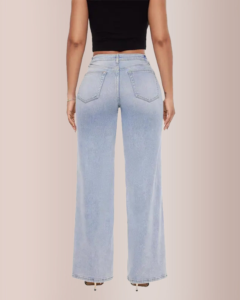 Curvvvy®  Mid-low Rise Baggy Jeans Curvvvy-US