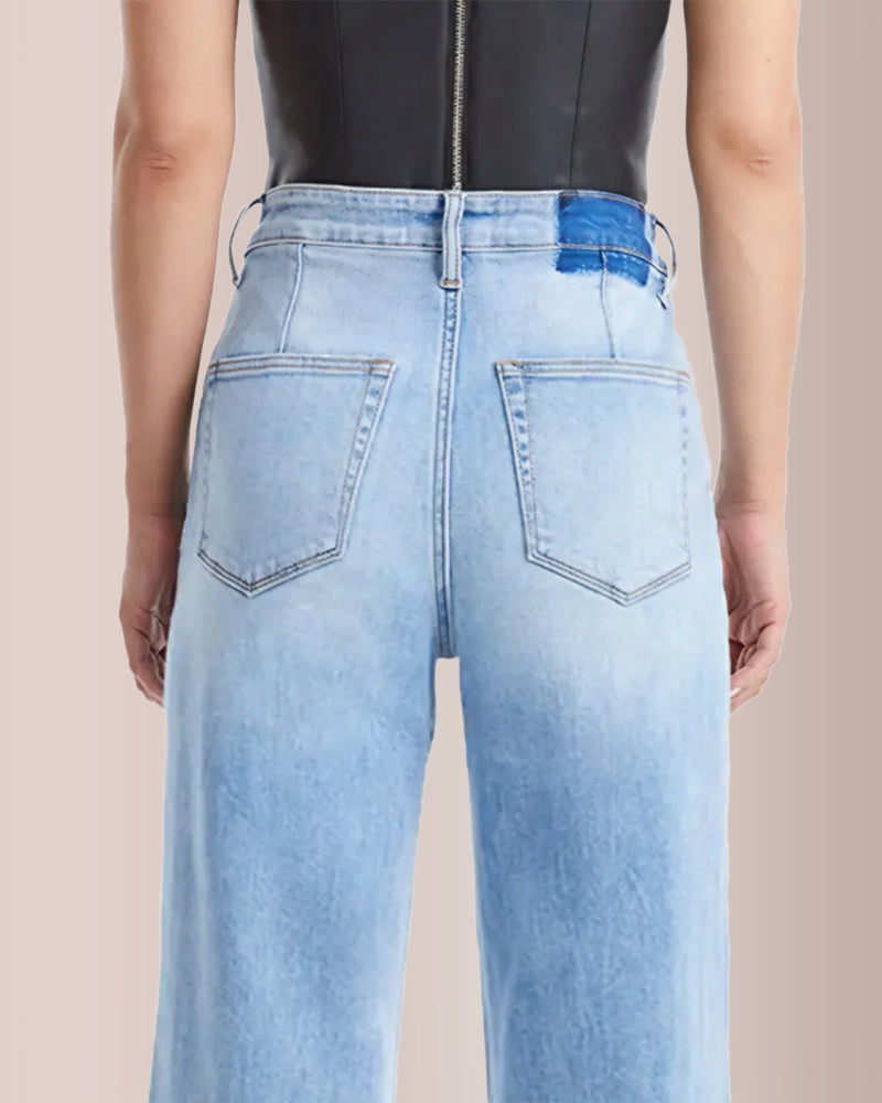 Curvvvy® Stretchy High Waist Wide Leg Jeans Curvvvy-US