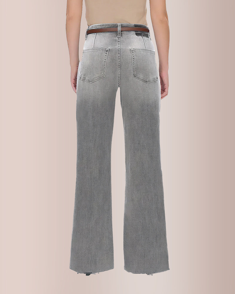 Curvvvy® Stretchy High Waist Wide Leg Jeans Curvvvy-US