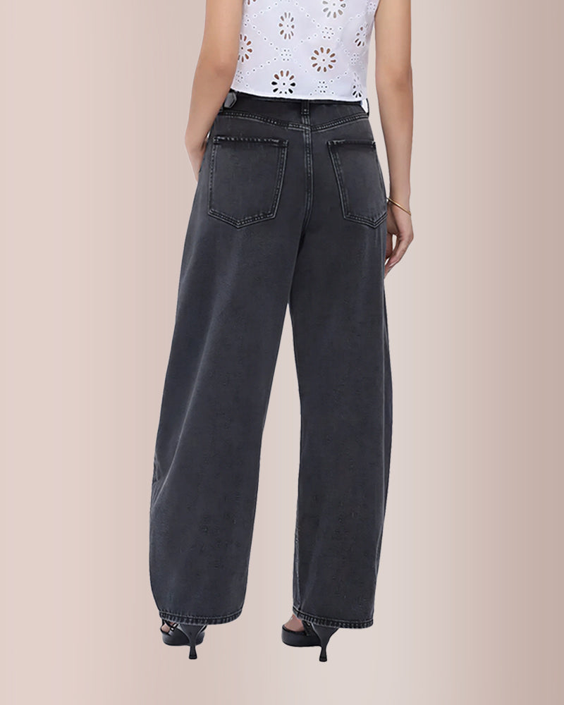 Curvvvy® High Waist Baggy Barrel Leg Jeans Curvvvy-US