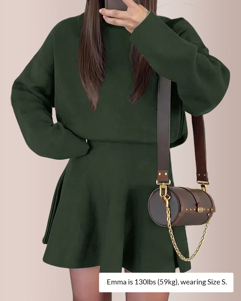 Curvvvy® Women's Casual Mock Neck Sweater Dress