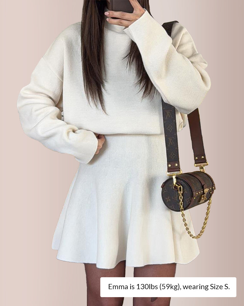 Curvvvy® Women's Casual Mock Neck Sweater Dress