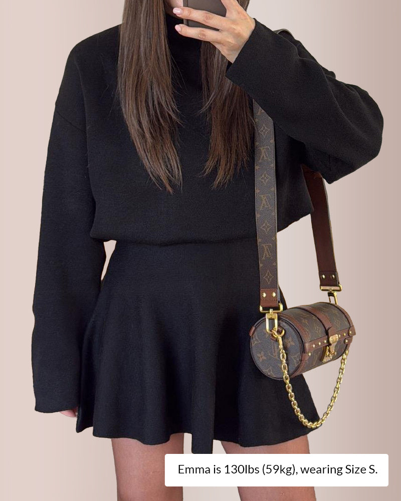 Curvvvy® Women's Casual Mock Neck Sweater Dress