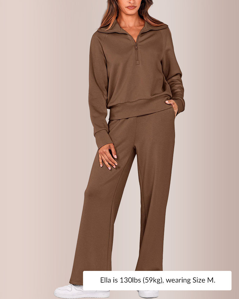 Curvvvy®Women's Casual 2-Piece Sweatsuit Set