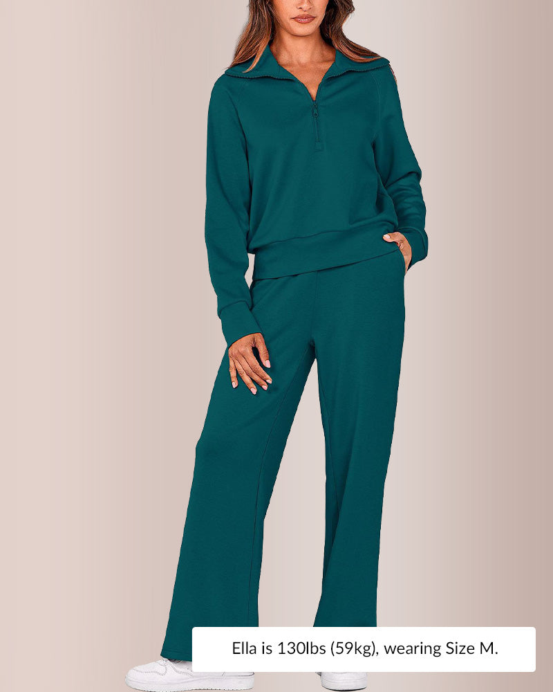 Curvvvy®Women's Casual 2-Piece Sweatsuit Set