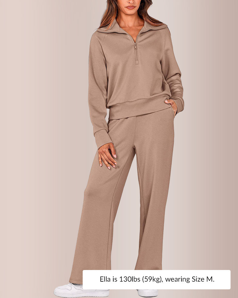 Curvvvy®Women's Casual 2-Piece Sweatsuit Set