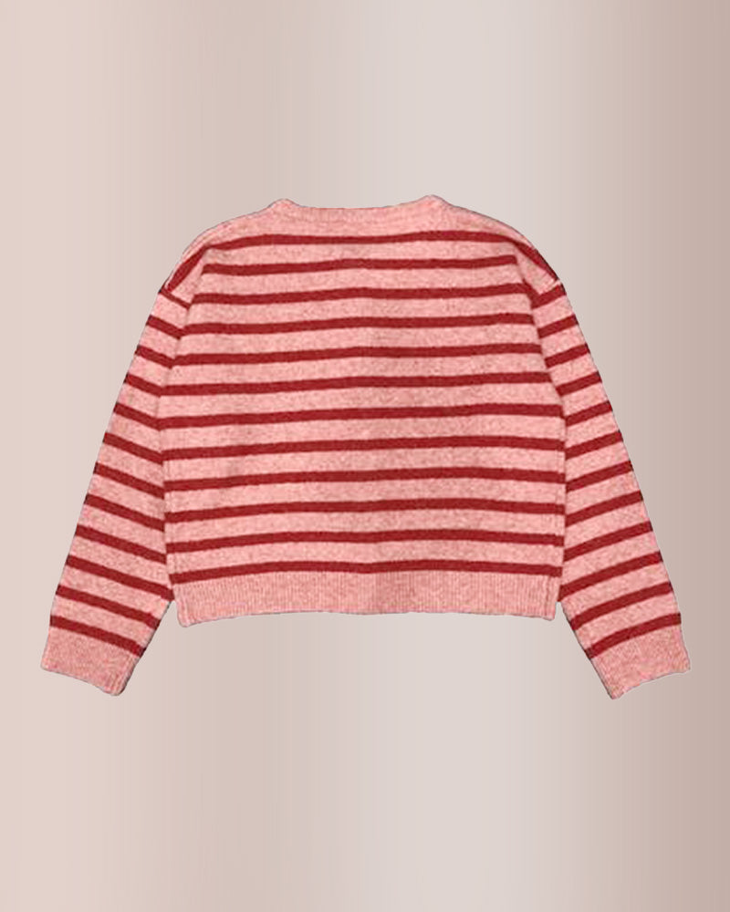 Curvvvy® Vintage Striped Knit Cardigan