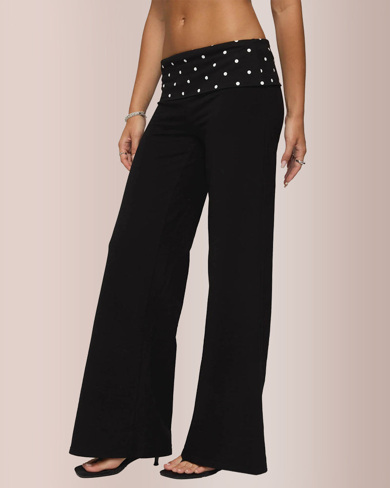 Curvvvy® Polka Dot Foldover Pants