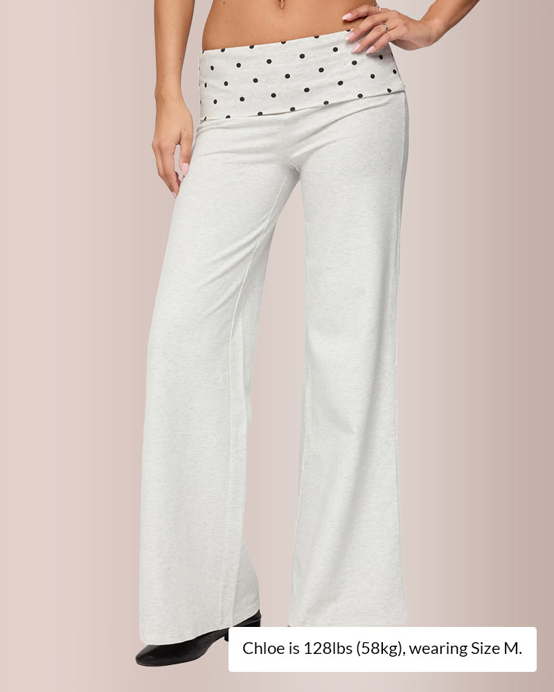 Curvvvy® Polka Dot Foldover Pants