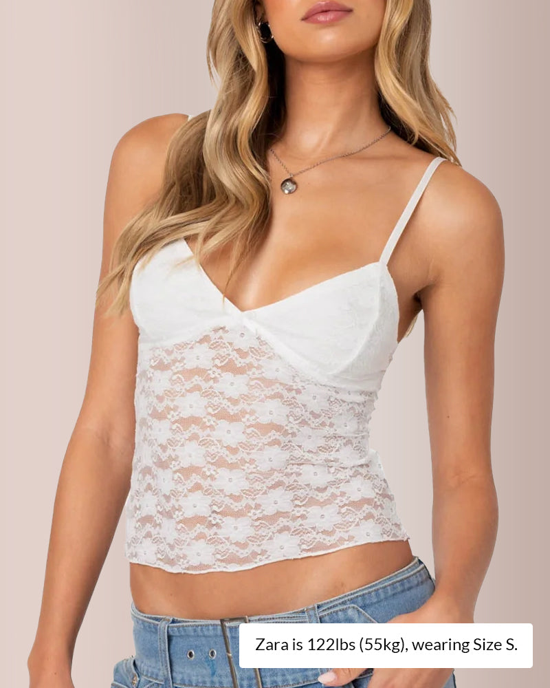 Curvvvy® Sheer Lace Tank Top