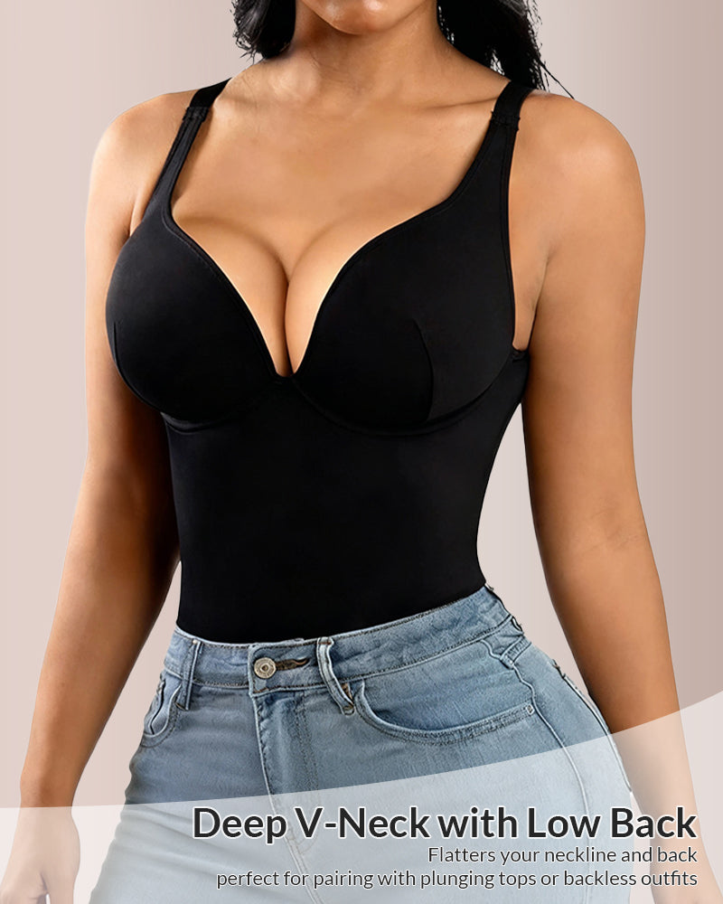 Curvvvy® CurveFlex - V Neck Bodysuit Tummy Control Shapewear Curvvvy-US