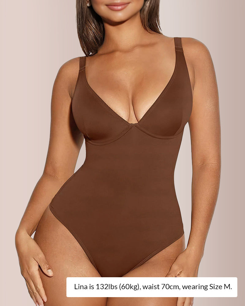 Curvvvy® CurveFlex - V Neck Bodysuit Tummy Control Shapewear Curvvvy-US