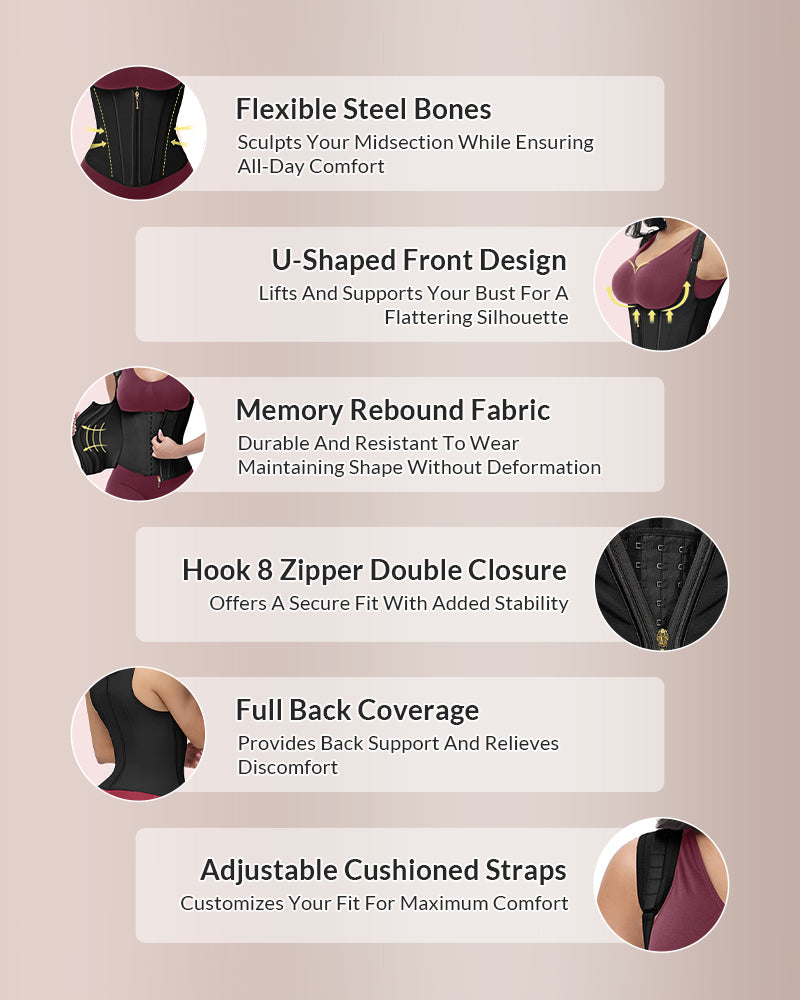 Curvvvy® CurveFlex - Double Waistband Corset Waist Trainer Curvvvy-US