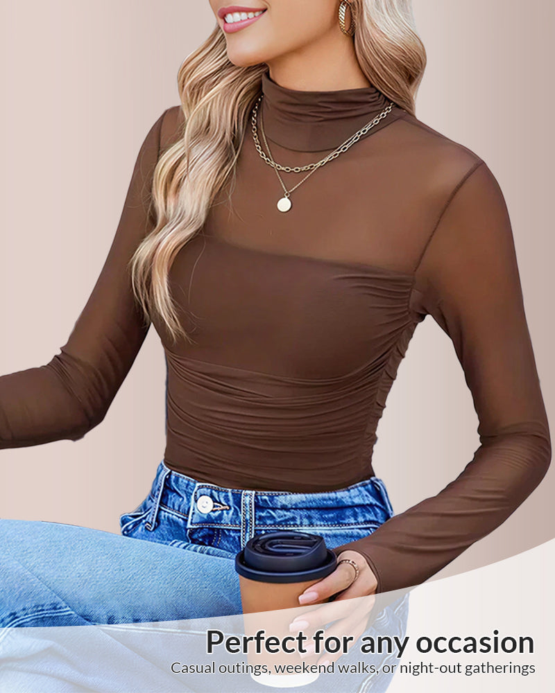 Curvvvy® CurveFlex - Turtle Neck Long Sleeve Shapewear Bodysuit Curvvvy-US