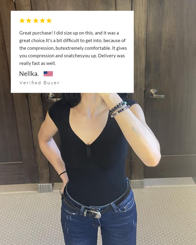 Curvvvy® Seamless Short Sleeve Thong Bodysuit