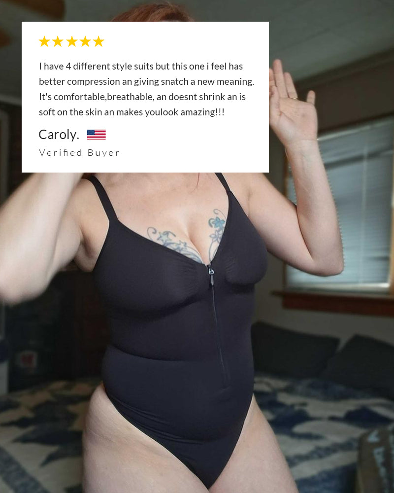 Curvvvy® Seamless Heart-Neck Thong Bodysuit