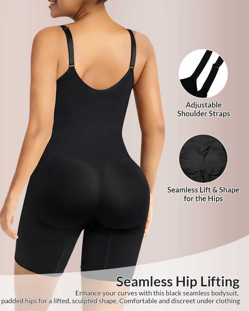 Curvvvy® Zip-Up Tummy Control Shapewear Bodysuit