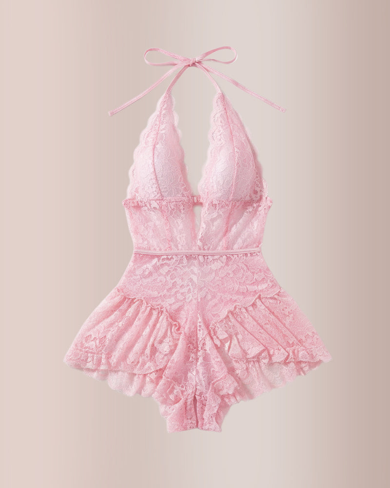 Curvvvy® Women’s Lace Teddy Seamless Push-Up Bodysuit