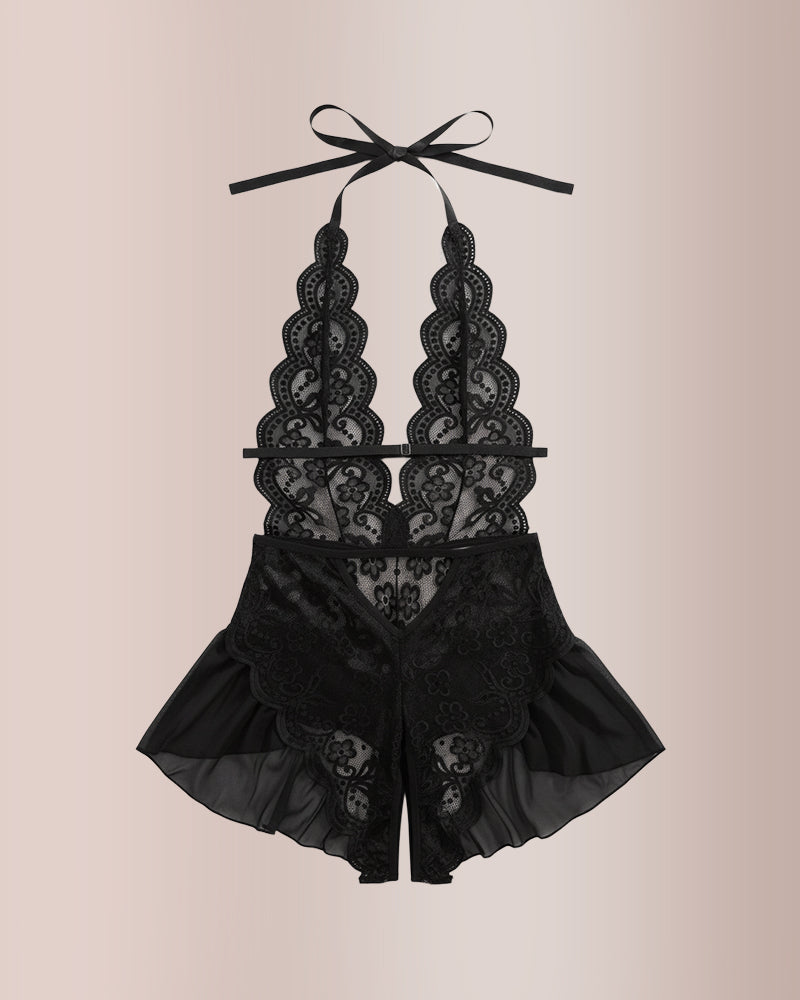 Curvvvy® Women’s Lace Teddy Seamless Push-Up Bodysuit