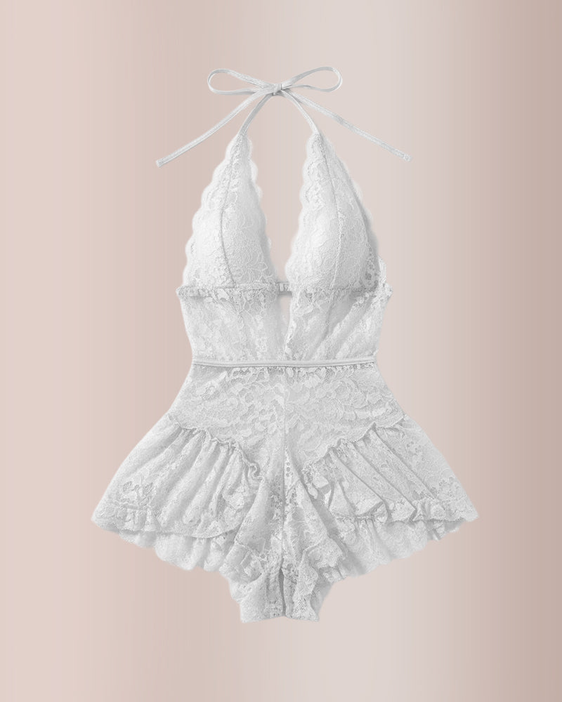 Curvvvy® Women’s Lace Teddy Seamless Push-Up Bodysuit