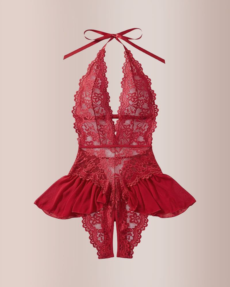 Curvvvy® Women’s Lace Teddy Seamless Push-Up Bodysuit